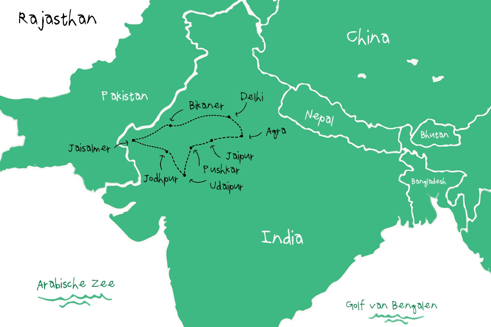 Route Rajasthan